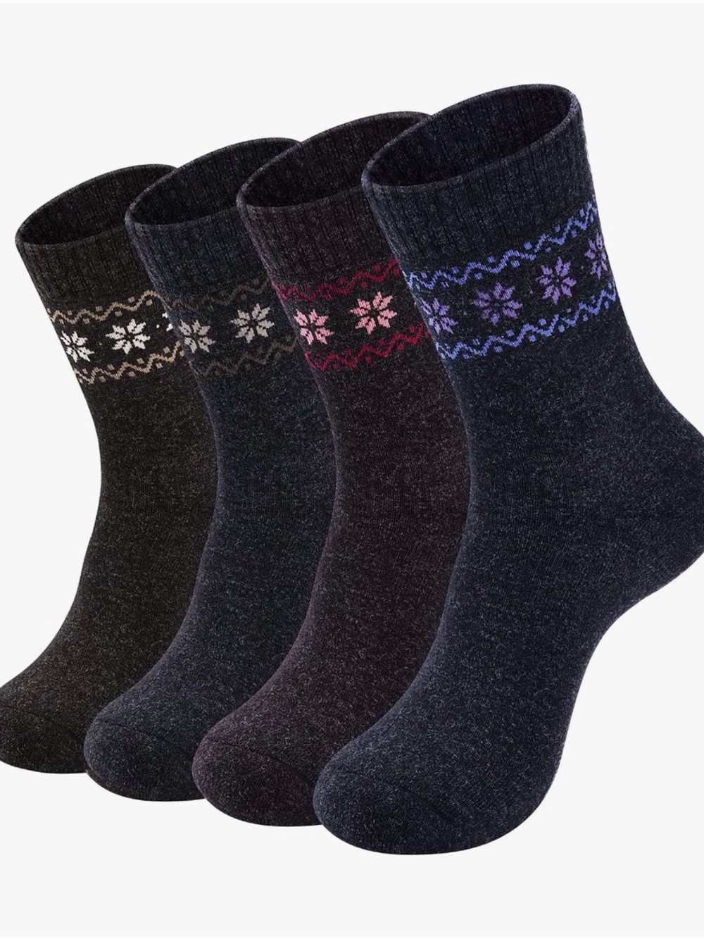 Nine to Five Life set of four merino blend crew socks.